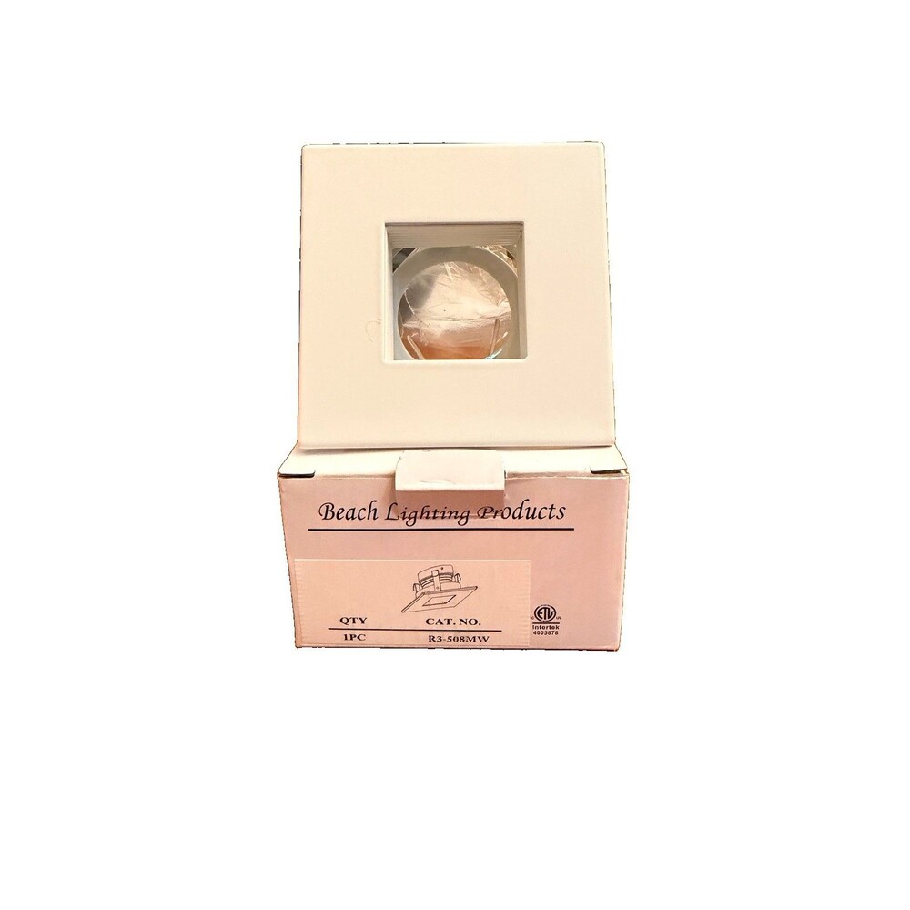 Beach Lighting R3-508MW Adjustable Recessed Trim White MR16 50W
